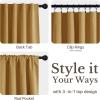 imageNICETOWN ScratchProof 100 Blackout Grey Curtains 84 inches Long HighDensity Linen Blend Window Treatments Rod Pocket amp Back Tab Thermal Drapes for Bedroom W52 x L84 2 PanelsMustard Yellow