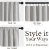 imageNICETOWN ScratchProof 100 Blackout Grey Curtains 84 inches Long HighDensity Linen Blend Window Treatments Rod Pocket amp Back Tab Thermal Drapes for Bedroom W52 x L84 2 PanelsCloudy White
