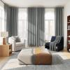 imageNICETOWN ScratchProof 100 Blackout Grey Curtains 84 inches Long HighDensity Linen Blend Window Treatments Rod Pocket amp Back Tab Thermal Drapes for Bedroom W52 x L84 2 PanelsGrey