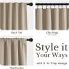 imageNICETOWN ScratchProof 100 Blackout Grey Curtains 84 inches Long HighDensity Linen Blend Window Treatments Rod Pocket amp Back Tab Thermal Drapes for Bedroom W52 x L84 2 PanelsBeige