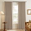 imageNICETOWN ScratchProof 100 Blackout Grey Curtains 84 inches Long HighDensity Linen Blend Window Treatments Rod Pocket amp Back Tab Thermal Drapes for Bedroom W52 x L84 2 PanelsSand