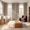 imageNICETOWN ScratchProof 100 Blackout Grey Curtains 84 inches Long HighDensity Linen Blend Window Treatments Rod Pocket amp Back Tab Thermal Drapes for Bedroom W52 x L84 2 PanelsSand