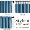 imageNICETOWN ScratchProof 100 Blackout Grey Curtains 84 inches Long HighDensity Linen Blend Window Treatments Rod Pocket amp Back Tab Thermal Drapes for Bedroom W52 x L84 2 PanelsBlue