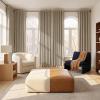 imageNICETOWN ScratchProof 100 Blackout Grey Curtains 84 inches Long HighDensity Linen Blend Window Treatments Rod Pocket amp Back Tab Thermal Drapes for Bedroom W52 x L84 2 PanelsBeige