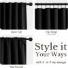 imageNICETOWN ScratchProof 100 Blackout Grey Curtains 84 inches Long HighDensity Linen Blend Window Treatments Rod Pocket amp Back Tab Thermal Drapes for Bedroom W52 x L84 2 PanelsBlack