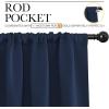 imageNICETOWN Thermal Curtains Blackout Draperies  Window Treatment Energy Saving Solid Blackout Rod Pocket CurtainsDrapes for Living Room Navy 1 Pair 42 by 84Inch
