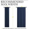 imageNICETOWN Thermal Curtains Blackout Draperies  Window Treatment Energy Saving Solid Blackout Rod Pocket CurtainsDrapes for Living Room Navy 1 Pair 42 by 84Inch