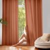 imageNICETOWN White Privacy Sheer Curtains 84 inches Long NonSeeThrough Curtains 4 Panels for Kitchen Bathroom Light Filtering Elegant Opaque Window Drapes Rod Pocket Top W42 x L84 in per PanelBurnt Orange