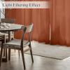 imageNICETOWN White Privacy Sheer Curtains 84 inches Long NonSeeThrough Curtains 4 Panels for Kitchen Bathroom Light Filtering Elegant Opaque Window Drapes Rod Pocket Top W42 x L84 in per PanelBurnt Orange