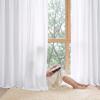 imageNICETOWN White Privacy Sheer Curtains 84 inches Long NonSeeThrough Curtains 4 Panels for Kitchen Bathroom Light Filtering Elegant Opaque Window Drapes Rod Pocket Top W42 x L84 in per PanelPure White