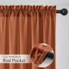 imageNICETOWN White Privacy Sheer Curtains 84 inches Long NonSeeThrough Curtains 4 Panels for Kitchen Bathroom Light Filtering Elegant Opaque Window Drapes Rod Pocket Top W42 x L84 in per PanelBurnt Orange