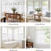 imageNICETOWN White Privacy Sheer Curtains 84 inches Long NonSeeThrough Curtains 4 Panels for Kitchen Bathroom Light Filtering Elegant Opaque Window Drapes Rod Pocket Top W42 x L84 in per PanelPure White