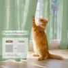 imageNICETOWN White Privacy Sheer Curtains 84 inches Long NonSeeThrough Curtains 4 Panels for Kitchen Bathroom Light Filtering Elegant Opaque Window Drapes Rod Pocket Top W42 x L84 in per PanelSage Green