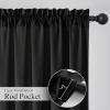 imageNICETOWN White Privacy Sheer Curtains 84 inches Long NonSeeThrough Curtains 4 Panels for Kitchen Bathroom Light Filtering Elegant Opaque Window Drapes Rod Pocket Top W42 x L84 in per PanelBlack