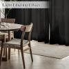 imageNICETOWN White Privacy Sheer Curtains 84 inches Long NonSeeThrough Curtains 4 Panels for Kitchen Bathroom Light Filtering Elegant Opaque Window Drapes Rod Pocket Top W42 x L84 in per PanelBlack