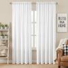 imageNICETOWN White Privacy Sheer Curtains 84 inches Long NonSeeThrough Curtains 4 Panels for Kitchen Bathroom Light Filtering Elegant Opaque Window Drapes Rod Pocket Top W42 x L84 in per PanelWhite