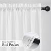 imageNICETOWN White Privacy Sheer Curtains 84 inches Long NonSeeThrough Curtains 4 Panels for Kitchen Bathroom Light Filtering Elegant Opaque Window Drapes Rod Pocket Top W42 x L84 in per PanelWhite