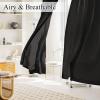 imageNICETOWN White Privacy Sheer Curtains 84 inches Long NonSeeThrough Curtains 4 Panels for Kitchen Bathroom Light Filtering Elegant Opaque Window Drapes Rod Pocket Top W42 x L84 in per PanelBlack