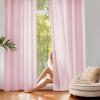 imageNICETOWN White Privacy Sheer Curtains 84 inches Long NonSeeThrough Curtains 4 Panels for Kitchen Bathroom Light Filtering Elegant Opaque Window Drapes Rod Pocket Top W42 x L84 in per PanelPink