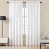imageNICETOWN White Privacy Sheer Curtains 84 inches Long NonSeeThrough Curtains 4 Panels for Kitchen Bathroom Light Filtering Elegant Opaque Window Drapes Rod Pocket Top W42 x L84 in per PanelWhite