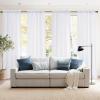 imageNICETOWN White Privacy Sheer Curtains 84 inches Long NonSeeThrough Curtains 4 Panels for Kitchen Bathroom Light Filtering Elegant Opaque Window Drapes Rod Pocket Top W42 x L84 in per PanelPure White