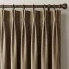 imageNICETOWN 395GSM Linen Pinch Pleated Vintage Olive Green Curtains 90 inch Long with Hooks  Room Darkening Wrinkle Resistant Drapes for Dining Room amp Bedroom Modern Home Decor 40 Wide 2 PanelsHazelnut Brown