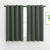 imageNICETOWN Bedroom Blackout Curtains amp Drapes  Window Treatment Thermal Insulated Solid Grommet Voice Reducing for KitchenNursery Dark Mallard 1 Pair W52 x L54