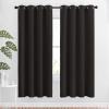 imageNICETOWN Bedroom Blackout Curtains and Drapes  Energy Smart Thermal Insulated Solid Grommet Blackout Draperies for Living Room 2 Panels 52 inches x 72 inches Toffee Brown