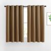 imageNICETOWN Blackout Curtains for Kids Room  Triple Weave Microfiber Home Thermal Insulated Solid Ring Top Blackout PanelsDrapes for BedroomGold Brown Set of 2 46 x 54 Inch