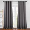 imageNICETOWN Grey Blackout Curtains 102 inches Long Grommet Thermal Insulated Solid Room Darkening Window Treatments Sound Reducing for Living Room W46 x L102 Set of 2