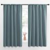 imageNICETOWN Greyish Blue Blackout Curtains Panels for Window Thermal Insulated Rod Pocket Blackout DrapesDraperies for Living Room 2 Panels W52 x L63 inches