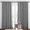 imageNICETOWN Insulated Blackout Curtains and Drapes  Energy Saving Thermal Insulated Solid Grommet Blackout Draperies for Sliding Glass DoorPatio 1 Pair W80 x L84 Silver Grey