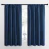 imageNICETOWN Kitchen Curtains Short Blackout Drapes Moroccan Blue 34 Wide by 54 Long 2 PCs Thermal Insulated Blackout Curtain Panels for Kids Room Play Room