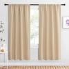imageNICETOWN Kitchen Room Darkening Curtains  Panel Home Fashion Thermal Insulated Solid Rod Pocket Curtains for WindowBiscotti Beige 1 Pair 42 inches Wide by 72 inches Long