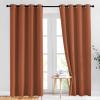 imageNICETOWN Living Room Curtains for Windows 84 inch Long  Decorative Thermal Insulated Grommet Room Darkening Window Treatments for BedroomPorch Burnt Orange 2 Panels  104 Wide