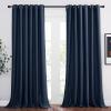 imageNICETOWN Living Room Window Curtain Drapes Extra Long amp Wide  Bedroom Panels Grommet Top Window Treatment for Hall amp Guest Room W80 x L108 Navy 2 Pieces