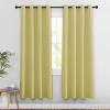 imageNICETOWN Paler Yellow Room Darkening Doorway Curtains 78 inch Length 2 Panels Grommet Light Reducing Thermal Insulated Privacy Door Curtains Window Treatments for Bedroom W52 x L78
