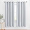 imageNICETOWN Room Darkening Curtains for Living Room  Easy Care Solid Thermal Insulated Grommet Darkening CurtainsPanelsDrapes for Bedroom 2 Panels 52 by 72 Greyish White