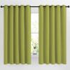 imageNICETOWN Room Darkening Draperies Curtains Panels  Window Treatment Thermal Insulated Solid Grommet Room Darkening CurtainsPanelsDrapes for Bedroom Fresh Green Set of 2 66 by 66 Inch