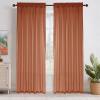 imageNICETOWN White Privacy Sheer Curtains 84 inches Long NonSeeThrough Curtains 4 Panels for Kitchen Bathroom Light Filtering Elegant Opaque Window Drapes Rod Pocket Top W42 x L84 in per PanelBurnt Orange