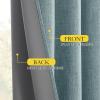 imageNICETOWN 100 Absolutely Blackout Linen Curtains with Thermal Insulated White Liner Skylark Blue 52 inches Wide 84 inches Length Energy Saving Curtains for Living Room 2 Panels Set Vertical Blinds