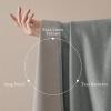 imageNICETOWN 100 Blackout Curtains for Bedroom 96 Inches Long 2 Panels Set Grey Grommet Thermal Insulated Flax Textured Full Light Blocking Window Draperies for Living Room 52 WGrey