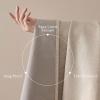 imageNICETOWN 100 Blackout Curtains for Bedroom 96 Inches Long 2 Panels Set Grey Grommet Thermal Insulated Flax Textured Full Light Blocking Window Draperies for Living Room 52 WNatural