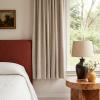 imageNICETOWN 100 Blackout Curtains for Bedroom 96 Inches Long 2 Panels Set Grey Grommet Thermal Insulated Flax Textured Full Light Blocking Window Draperies for Living Room 52 WNatural