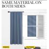 imageNICETOWN Bedroom Curtains Home Decoration Solid Thermal Insulated Draperies amp Drapes Blackout Window Curtains for Kitchen Stone Blue 2 Panels 34 in x 63 in W x L