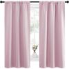 imageNICETOWN Bedroom Curtains Room Darkening Draperies Window Curtain Panels Thermal Insulated Room Darkening Curtains Lavender Pink 2 Panels W34 x L63
