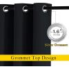 imageNICETOWN Black Out Kitchen Window Curtains Over Sink Grommet Blackout Window Treatments Thermal Drapes for CafeBasement 2 Panels W52 x L36