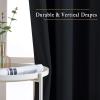 imageNICETOWN Black Out Kitchen Window Curtains Over Sink Grommet Blackout Window Treatments Thermal Drapes for CafeBasement 2 Panels W52 x L36