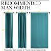imageNICETOWN Blackout Curtain Panels for Kitchen  Sea Teal Color 42x30 inch 2 Panels Set Room Darkening Blackout Drapes for Window