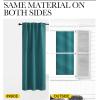 imageNICETOWN Blackout Curtain Panels for Kitchen  Sea Teal Color 42x30 inch 2 Panels Set Room Darkening Blackout Drapes for Window